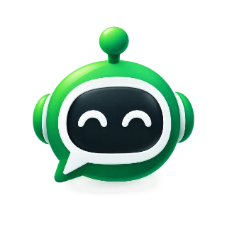 Mascota de Guasapi: una burbuja de chat verde con cara amable